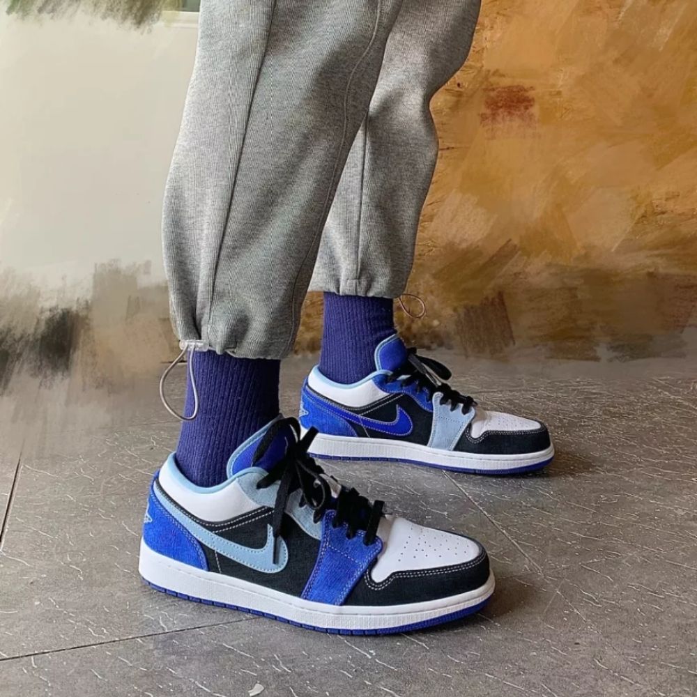 Air Jordan 1 Low Race Blue White SE