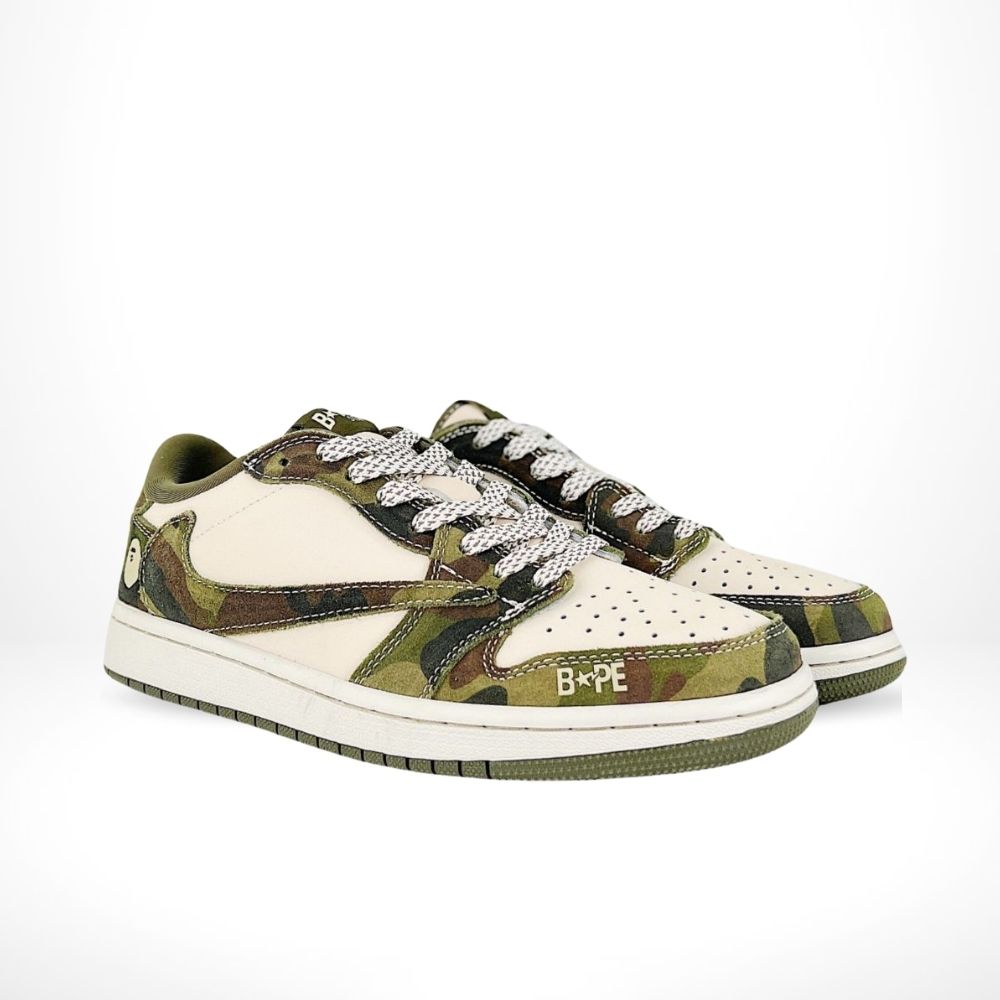 Nike SB Dunk Low Bape Ts Joint Camouflage Army Green Beige