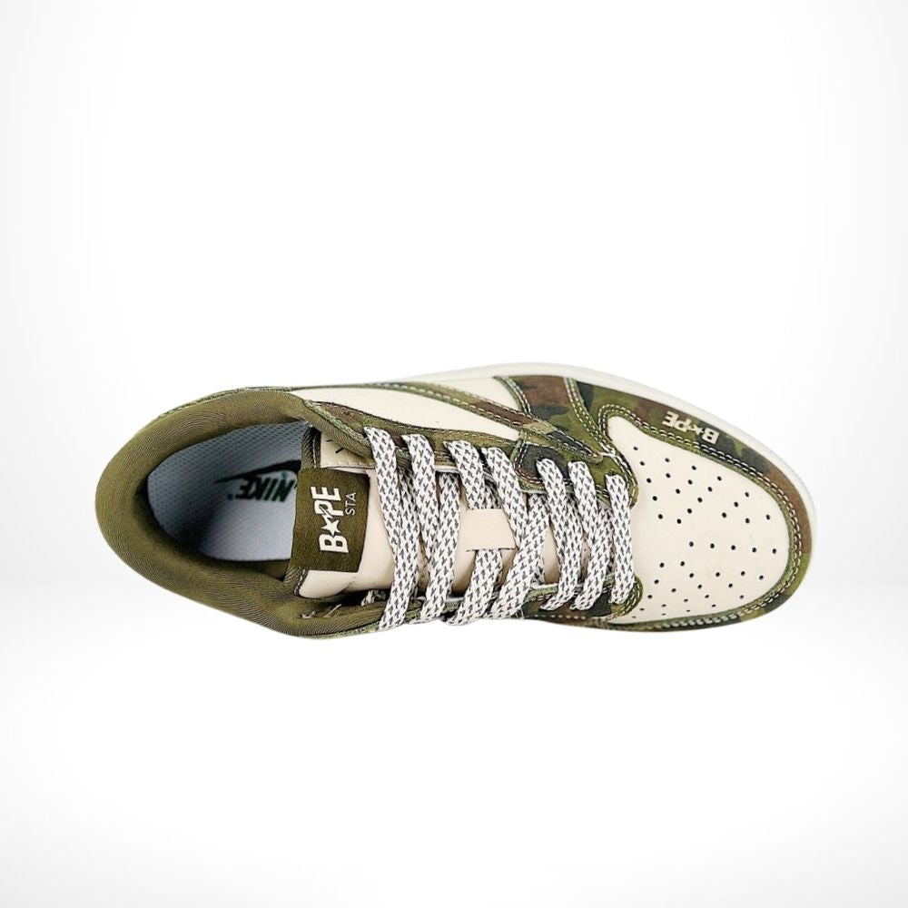 Nike SB Dunk Low Bape Ts Joint Camouflage Army Green Beige
