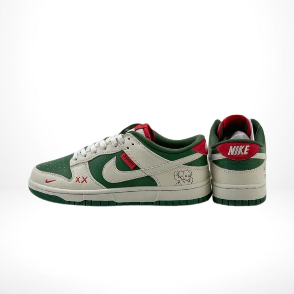Nike SB Dunk Low X Supreme White Pink Green